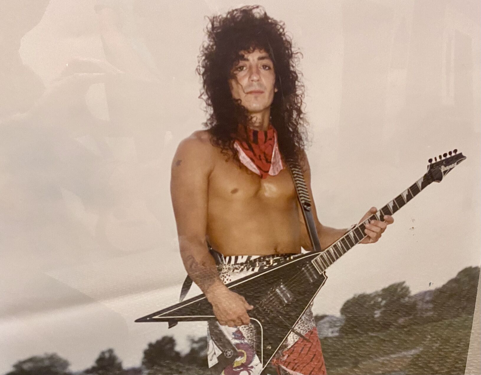 Jesse James Brown in his earlier days as a rock musician.